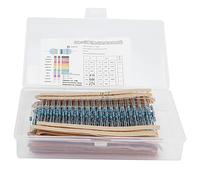 Baxnore Kit resistore a film metallico 600 pezzi 30 valori 1/4W 10Ω a 1MΩ ±1% di tolleranza Componenti elettronici per progetti fai te Riparazione di circuiti ed esperimenti di