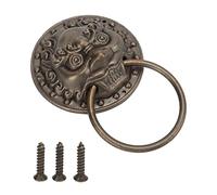 Baxnore Knocker vintage Knocker retrò bestia design antichi anelli trampolando manico resistente alla corrosione per mobili scatole in legno mobili finitura in bronzo 14 cm x 9,5 c