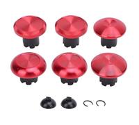 Baxnore Levette in metallo Sostituzione joystick analogico intercambiabile per controller Pro Accessori da gioco Edge Lega di alluminio e ABS Kit da 6 cappucci resistenti all'usura (Rossa)