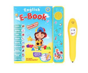 Baxnore Libro parlante per l'apprendimento elettronico Libro sonoro interattivo Regalo di compleanno educativo per l'apprendimento vocale Materiale ABS 7,28x8,27 pollici