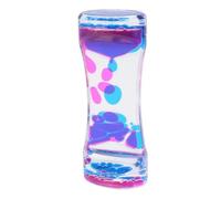 Baxnore Liquid Motion Bubbler Timer sensoriale Rilassante Decorazione da scrivania Goccia Olio Timer Acqua per Ufficio casa autismo Acrilico Rosa Blu 5,3 Pollici