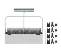 Baxnore Manuale per utensili bloccanti del suolo 4 griglie in acciaio produttore di blocchi del suolo ergonomico per piantine piantatura del giardinaggio domestico essenziale resid
