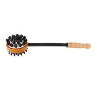 Baxnore Meridiani Martello per massaggio alla schiena Massaggiatore rilassante portatile per corpo, spalla, collo, schiena, gamba, massaggio, manico in legno, 19 perline, 30 pettin