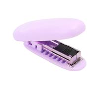 Baxnore Mini cucitrice portatile Set 4 pezzi pieghevole salva sforzo design a leva compatto leggero ufficio scuola cancelleria materiale ABS 8,6x2,9x2 cm (Viola)