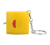 Baxnore Mini metro a nastro retrattile automatico in PVC per cucire su misura, righello per misurare tessuti artigianali con calibrazione grande e trasparente per, misure di tessu (giallo)