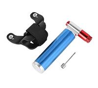 Baxnore Mini pompa di gonfiaggio di emergenza manuale portatile in alluminio per bicicletta, bici, basket, calcio, leggera, resistente, compatta, nera, rossa, blu (Blu)