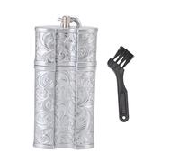 Baxnore Mini Storage Container with Buckle Aluminum Alloy Organizer Box Portable Compact for Outdoor Camping Travel Fishing and Hiking Accessories (Argento)