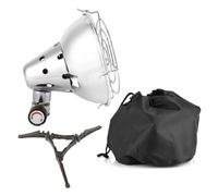 Baxnore Mini stufa a gas portatile da esterno Tenda da campeggio Copertura calda con rete protettiva di base pieghevole a fiamma regolabile per attività all'aperto Materiale in fer