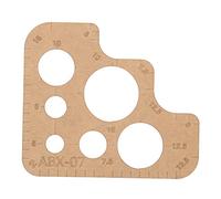 Baxnore Modello acrilico round righello stencil strumento artigianale fai -da -te guida di taglio trasparente con film protettivo per progetti fatti a mano cucito in pelle