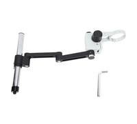 Baxnore Morsetto per braccio articolato con supporto per microscopio Supporto per staffa per microscopio regolabile a doppio asse in lega di alluminio resistente da 76 mm per stere