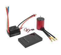 Baxnore Motore brushless S3650 3100KV e ESC 60A combinato con scheda di programmazione Set motore RC in lega di alluminio impermeabile ad alta potenza per auto in scala 1/10 come