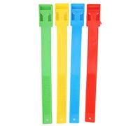 Baxnore Nastro identificativo del Bestiame Anelli Multicolori riutilizzabili durevoli per la Gestione del Bestiame Plastica Verde Giallo Blu Rosso 35,5x3x0,4 cm 4 Pezzi