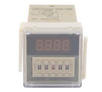 Baxnore O111ROM DH48S2Z Display LCD Relè temporizzato digitale Interruttore ritardato da 0,01 S a 99H99M Regolabile con codice di selezione per cartelloni pubblicitari esterni Offi (24 V CA/CC)
