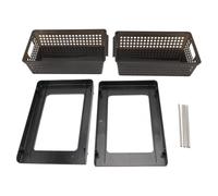 Baxnore Organizzatore a 2 livelli Cesti portaoggetti in plastica Multiuso Bagno Vanity Counter Cassetto Organizzatore Vassoio con contenitori rimovibili 22x32x26,5 cm