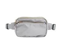 BAXNORE OXFORD Cloth Fanny Pack, borsa in vita da pacchetto di fiamme, pacchetto di macine a tasche a più tasche, borsa a punta a tenuta (Light Gray)