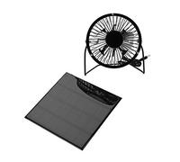 Baxnore Pannello solare 3W 6V con mini ventilatore USB Kit di raffreddamento esterno portatile Power Bank per campeggio Viaggi Escursionismo Silicio monocristallino 145x145mm