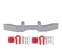 Baxnore Paraurti anteriore RC Lega di alluminio ad alta resistenza Superficie lucida CNC Parti di aggiornamento fai-da-te per auto RC 1/16 WPL B14 B16 Q60 Q61 Dimensioni 13,5x2,5 (Tu colora)