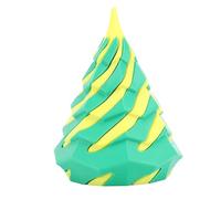 Baxnore Piramide di Cono a Spirale Scultura Passante per Illusione Ottica Stampata in 3D per Adulti Decorazione Desktop per Ufficio Materiale PLA 65 g (Giallo e Verde)
