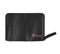 Baxnore Porta del documento della cartella file antincendio di grande capacità 13 strati Disegni interni in plastica trasparente archiviazione durevole per ufficio Usa nera 35,7 x