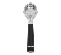 Baxnore Portafilter, filtro del caffè senza fondo con manico del cesto in acciaio inossidabile, design ergonomico staccabile per la lavastoviglie degli strumenti di estrazione bari (argenteo) (NERO)