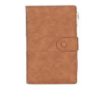 Baxnore Portafoglio porta passaporto con blocco RFID per passaporto da viaggio vintage in pelle PU con slot multipli per carte Porta carte di vaccinazione per donne uomini viaggi (Caffè)