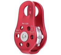 Baxnore Puleggia laterale fissa 20KN Puleggia da arrampicata per carichi pesanti Lega di alluminio Attrezzatura compatta per arrampicata su roccia per lavori di salvataggio in alpi (Rosso)