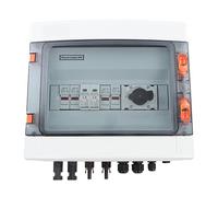 Baxnore PV Combiner Box 2 in 1 out Solar Power Combiner Box IP65 Outdoor Junction Box with Arrester for Home RV Yacht Solar System PA66 Material 32A