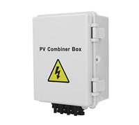 Baxnore PV Combiner Box 4 String Solar Panel Junction Box with 15A 63A Circuit Breaker IP65 Protection for RV off Grid Solar System 12V 24V 48V Photovoltaic Power
