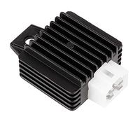 Baxnore Raddrizzatore regolatore di tensione per moto 12V Stabilizzatore a onda intera ad alte prestazioni per GY6 50cc 60cc 80cc 125cc 150cc Lega di alluminio nera