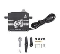 Baxnore RC Gear Servo 60KG Motore Coreless Super Torque Servo sterzo programmabile per RC Auto Robot Lega di alluminio nera 40x20x38mm (270 gradi)