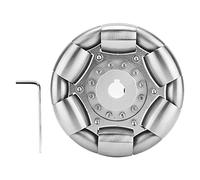 Baxnore Ruota omni da 100 mm rulli in acciaio inossidabile resistente per bilanciamento a sfera 14183 precisione ad alta precisione ad alta precisione ruota motronomica