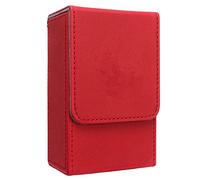 Baxnore Scatola di stoccaggio dei tarocchi con design da sole Sun Design di grandi dimensioni PU Scatola per tarocchi in pelle PU per tarocchi di dimensioni standard universali (Rosso)