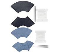 Baxnore Segnalibri in pelle fatti a mano conciata al vegetale Angolo di pagina Artigianato per cucito fai-da-te Accessori per la lettura in stile retrò 2 set con 4 segnalibri di pa