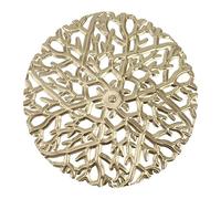 Baxnore Set da parete in oro, ferro squisito, ramo di un albero, forma rotonda, design cavo, decorazione da appendere a parete in metallo per soggiorno, camera da letto, due dimens (Grandi dimensioni)