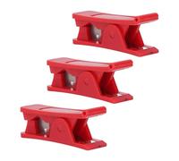 Baxnore Set di 3 taglierine professionali per tubi in PTFE, in plastica ABS resistente, per il taglio di tubi in nylon, PVC, PU e PE da 1/8 a 3/4 di pollice. Tagli lisci e puliti o (Rossa)