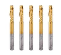 Baxnore Set di 5 frese CNC professionali per frese a spirale ad alta precisione per alluminio, ottone, rame, metalli non ferrosi, placcati, diametro 4 mm, acciaio ad alta velocità