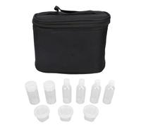 Baxnore Set di bottiglie di condimento all'aperto, barattoli di condimento per animali domestici trasparenti da 9 pezzi, contenitori ermetici per le perdite per viaggi da picnic in