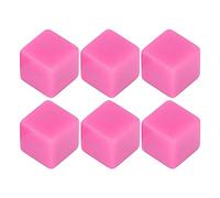 Baxnore Set di dadi 6 pezzi Cubi esaedrici in plastica Fai da te personalizzabili Angolo retto Gioco da tavolo Insegnamento della matematica Conteggio in omboniera Divertim (Rosa)