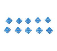 Baxnore Set di dadi a 10 facce 10 pezzi di dadi poliedrici dadi in plastica premium per l'insegnamento della matematica per giochi da tavolo attività educative in aula di apprendim (Blu)