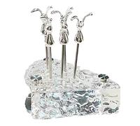 Baxnore Set di forchette di frutta, forchette da dessert in acciaio inossidabile 12 pezzi, utensili da portata del formaggio per torta, cartiere per le feste adulti, snack in lavas