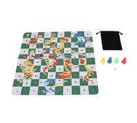 Baxnore Set di giochi da tavolo Snakes and Ladders Gomma durevole portatile Divertimento per la famiglia Gioco di strategia classico per adulti Viaggio in casa Campeggio 35 cm