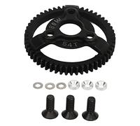 Baxnore Set di ingranaggi cilindrici Kit di ingranaggi di trasmissione in acciaio metallico per Slash 2WD 1/10 RC Car 32P 0.8M Ingranaggio nero durevole con 6 distanziatori 3 viti (54T)