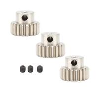 Baxnore Set di ingranaggi pignone Diamion in acciaio ad alta precisione da 3 pezzi M0 6 modulo 3 fori da 175 mm con viti per 1/10 RC Car Truck (18T)