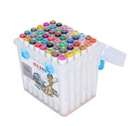 Baxnore Set di pennarelli a base alcolica, doppia punta, permanenti, dai colori vivaci, ideali per disegnare, schizzare e dipingere, per studenti, artisti e professionisti. Disponi (48 colori)