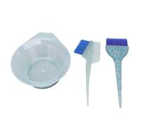 Baxnore Set di pennelli professionali per colorare i capelli, kit applicatore di tintura per capelli 3 pezzi, con manici ergonomici, ciotola per miscelazione, per uso domestico, i (Blu)