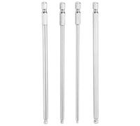 Baxnore Set di punte per cacciavite esagonale Punte esagonali con testa a sfera in acciaio Utensili di precisione professionali per trapano elettrico Cacciavite manuale 4 pezzi Gam (150mm)