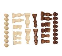 Baxnore Set di scacchi internazionali in legno da 32 pezzi Pezzi degli scacchi classici Staunton Gioco di scacchi artigianale premium senza tavola per adulti Giochi educativi per f