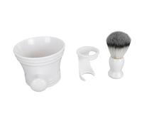 Baxnore Set di spazzole per schiuma barba uomo Kit per la cura della barba in nylon morbido di alta qualità con ciotola per sapone e portaspazzole per un taglio liscio e conforte