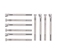 Baxnore Set di strumenti per timbrare la pelle 10 pezzi Professionale in acciaio legato Stampa Modelli di girasole a quattro petali Kit di punzonatura artigianale in pelle fai-da-