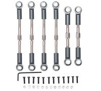 Baxnore Set di tiranti per sterzo in metallo Premium RC per 144001 124018 124019 Auto RC in scala 1/14 con 4 aste lunghe 2 aste corte 12 viti dadi e chiave esagonale (Tu colora)